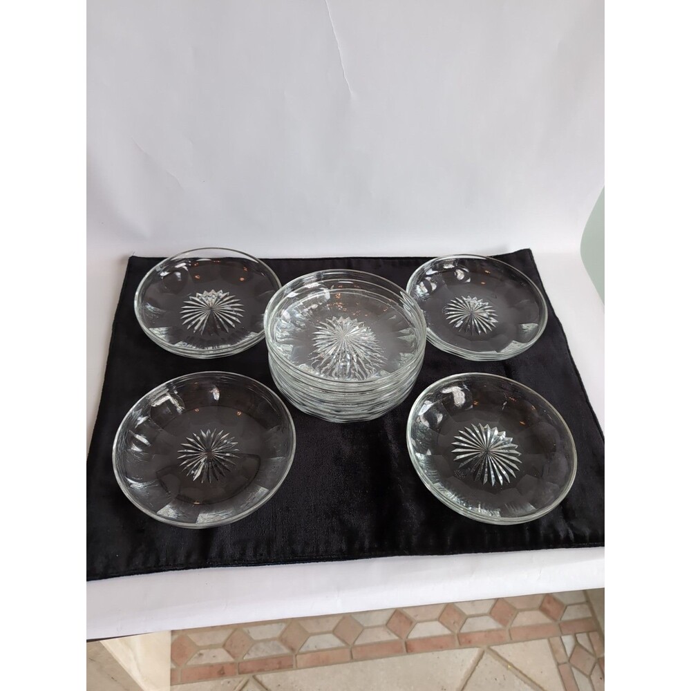 Thomas Webb Crystal Set of 8 Desert Dishes Bowls Antique